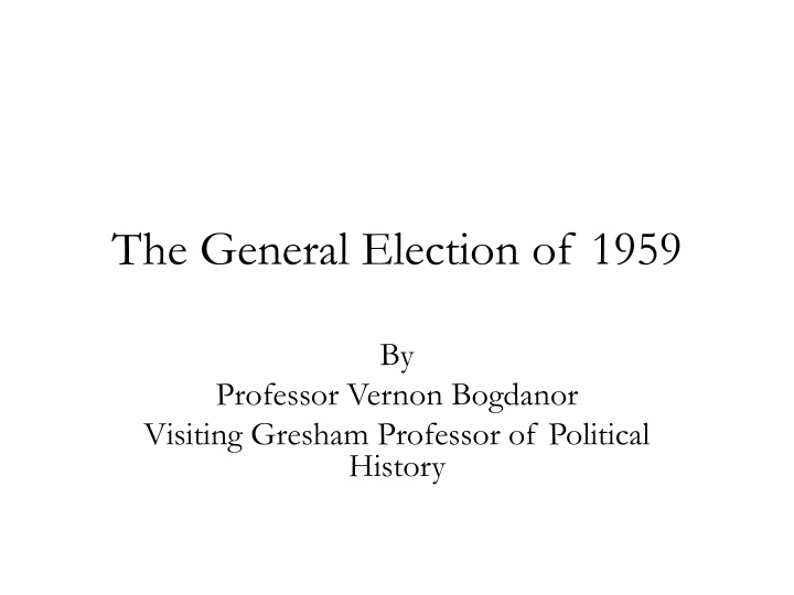 the general election of 1959