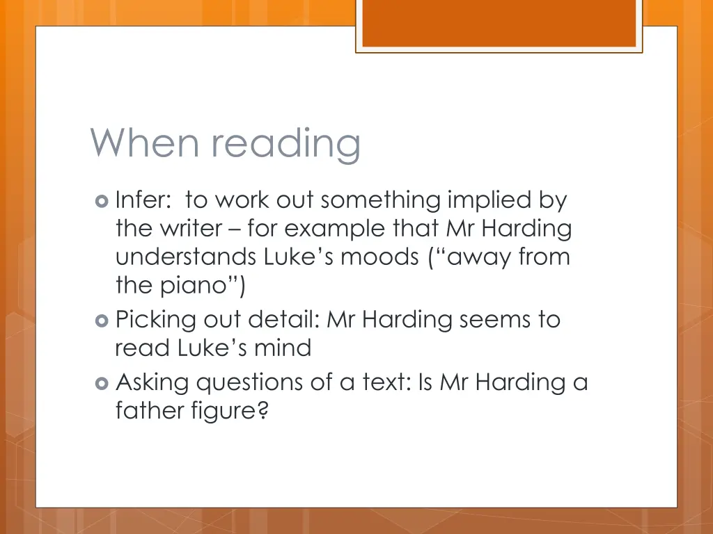 when reading