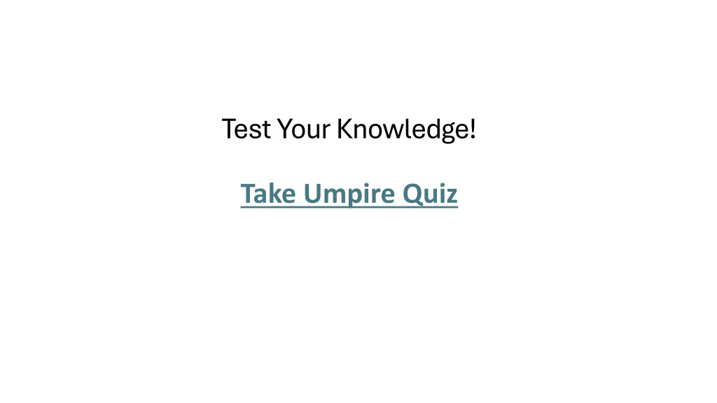 test your knowledge