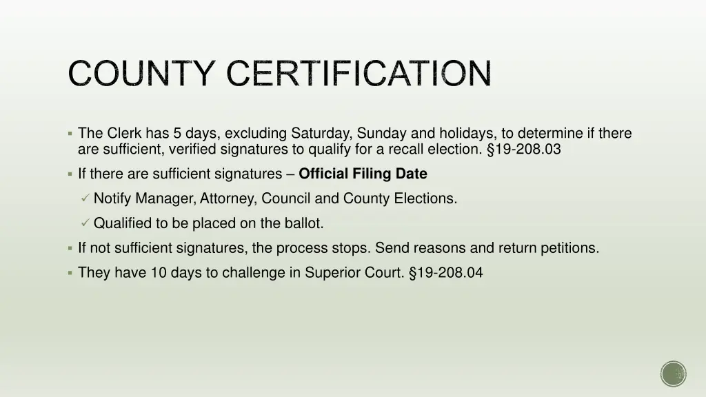 county certification