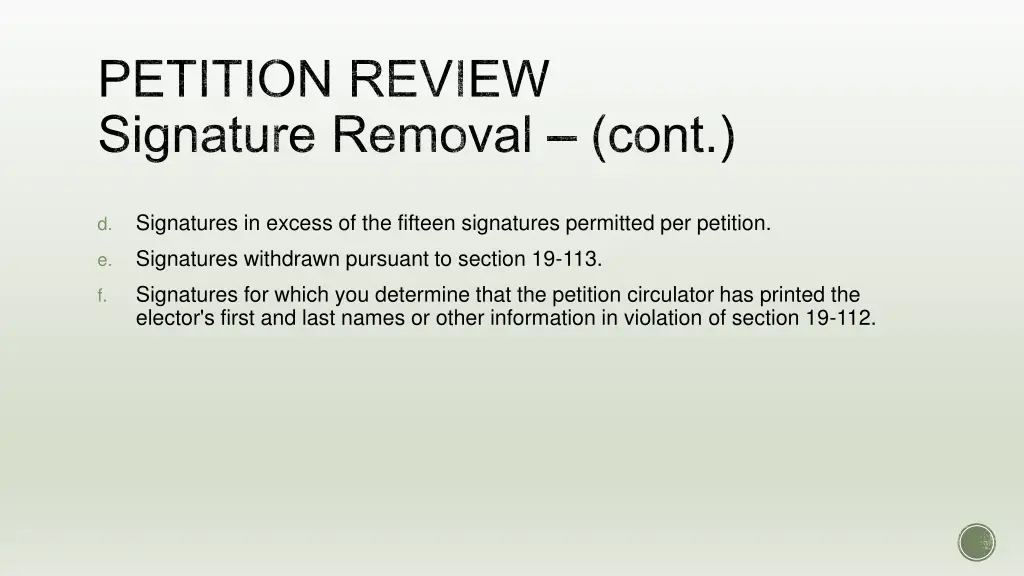 petition review signature removal cont