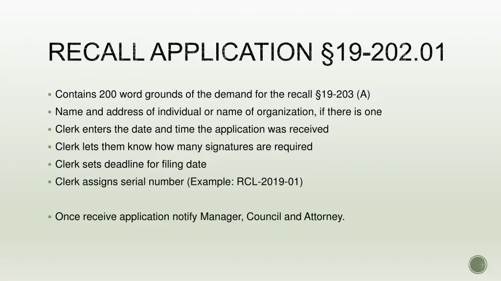 recall application 19 202 01