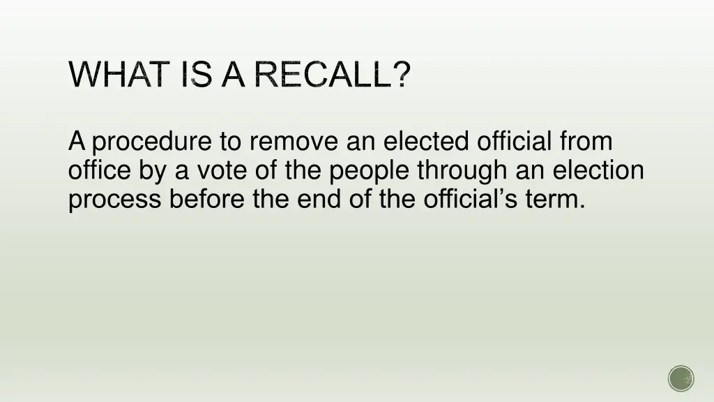 what is a recall