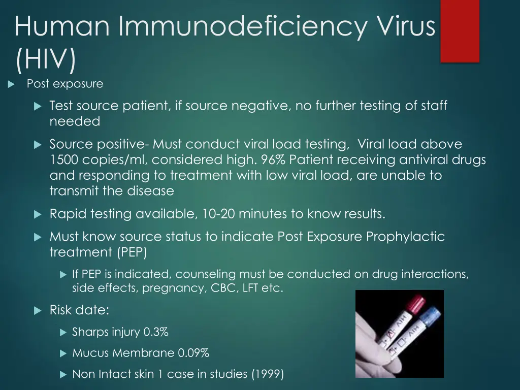 human immunodeficiency virus hiv post exposure