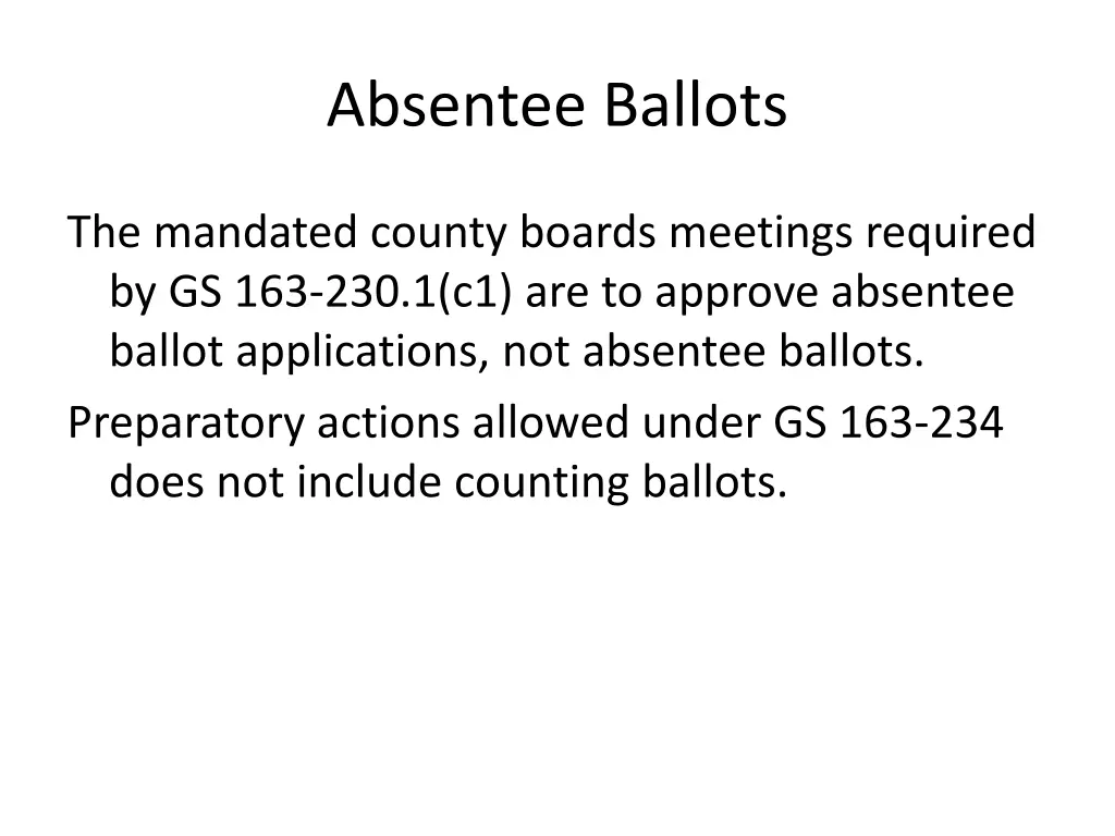 absentee ballots