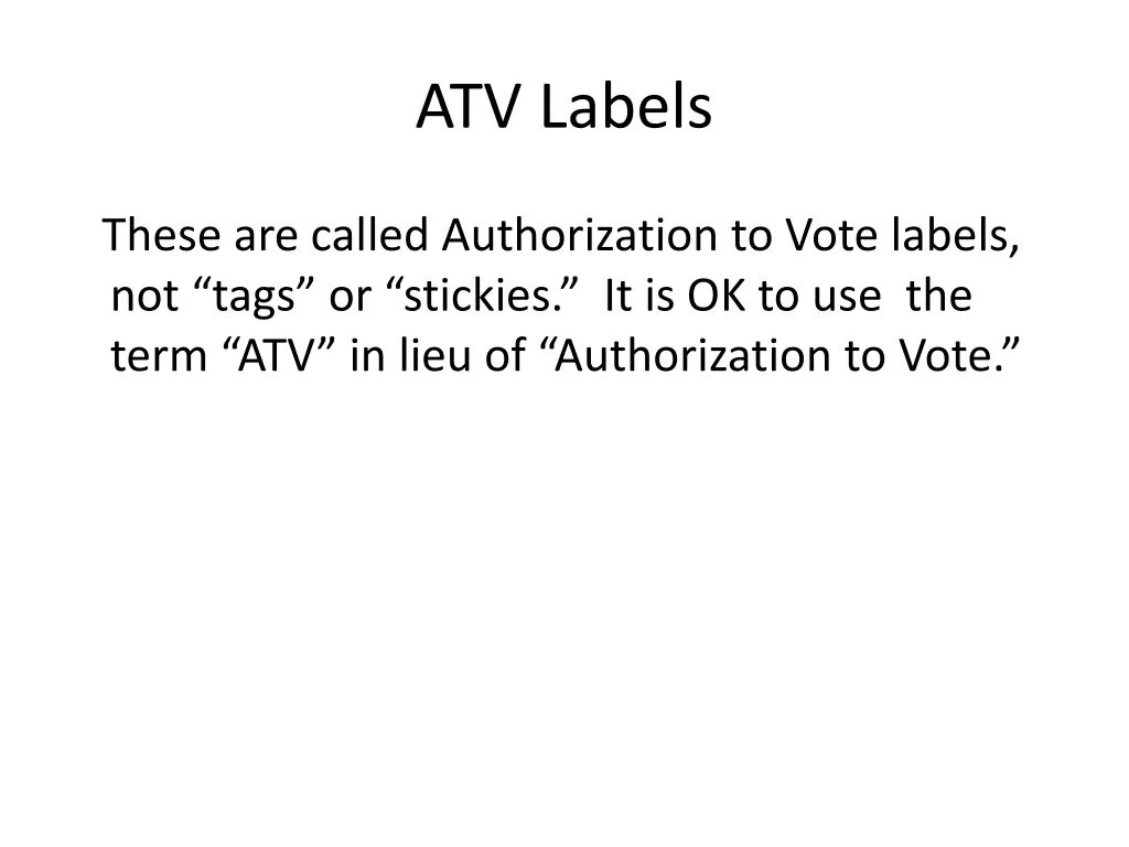 atv labels