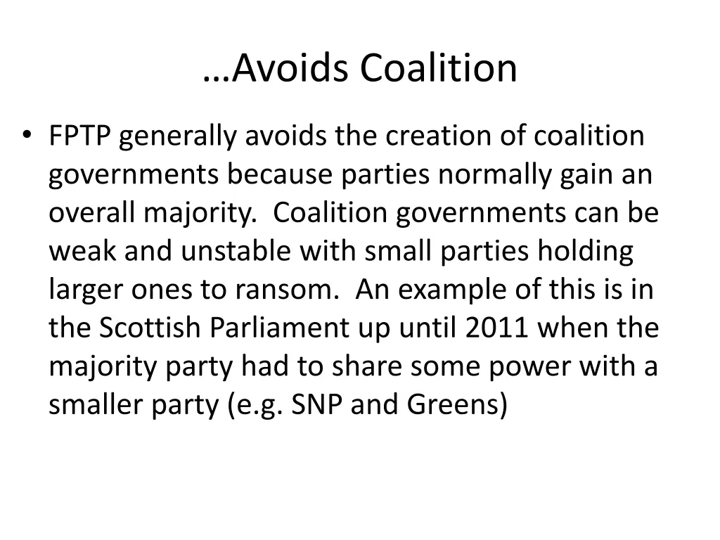 avoids coalition