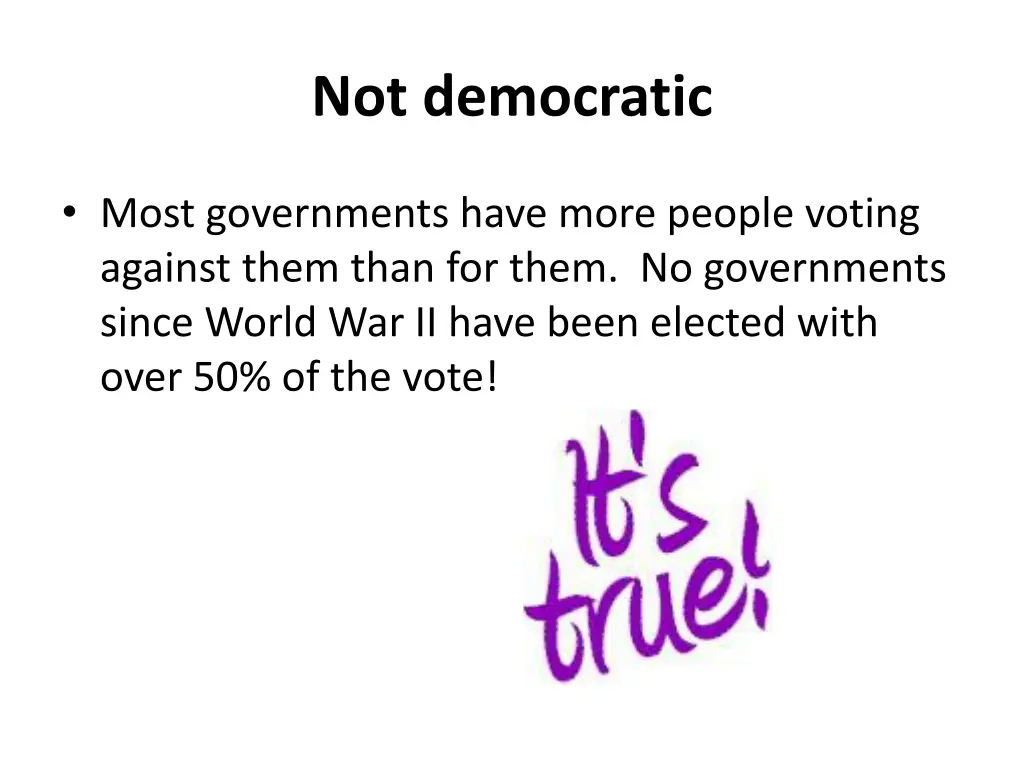 not democratic