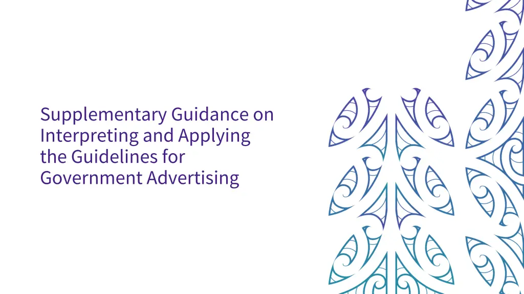 supplementary guidance on interpreting