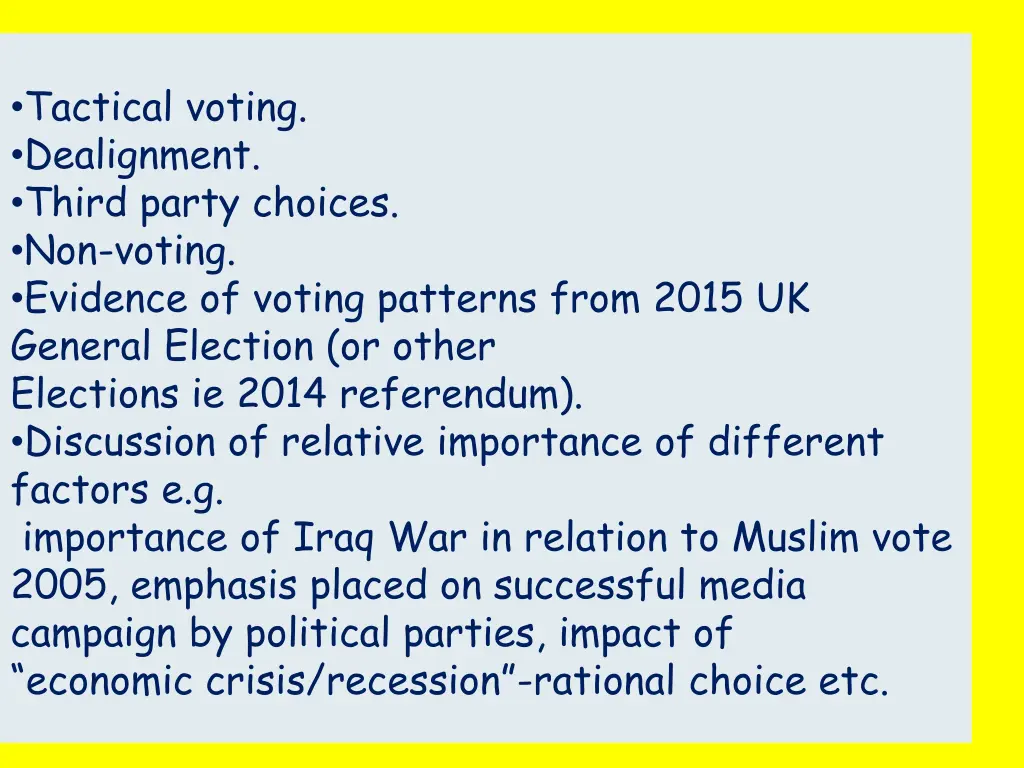 tactical voting dealignment third party choices