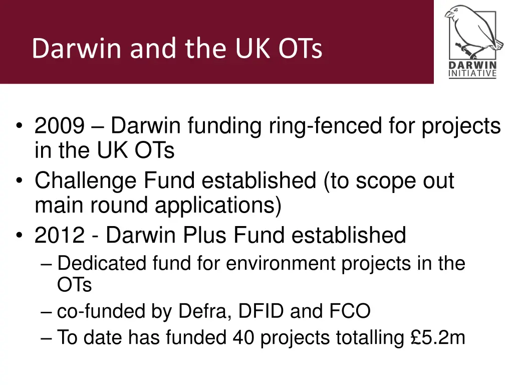 darwin and the uk ots