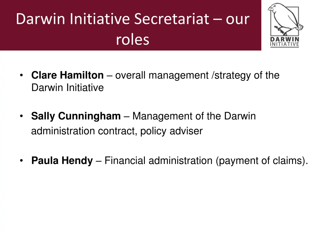 darwin initiative secretariat our roles