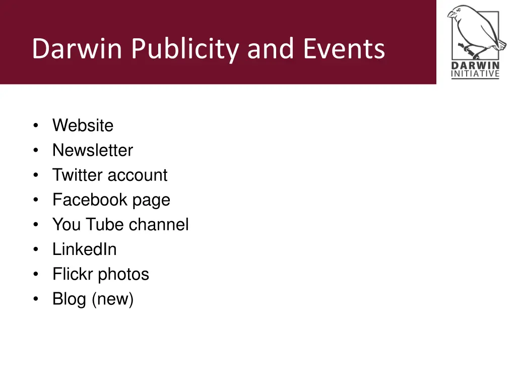 darwin publicity and events