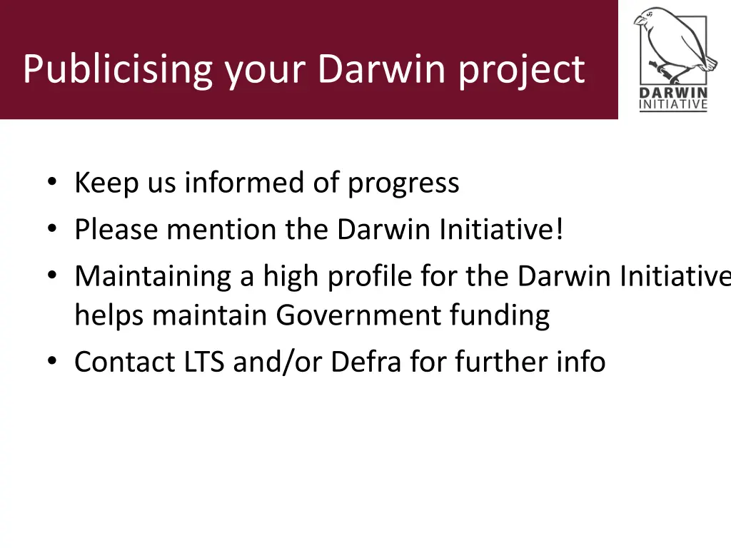 publicising your darwin project