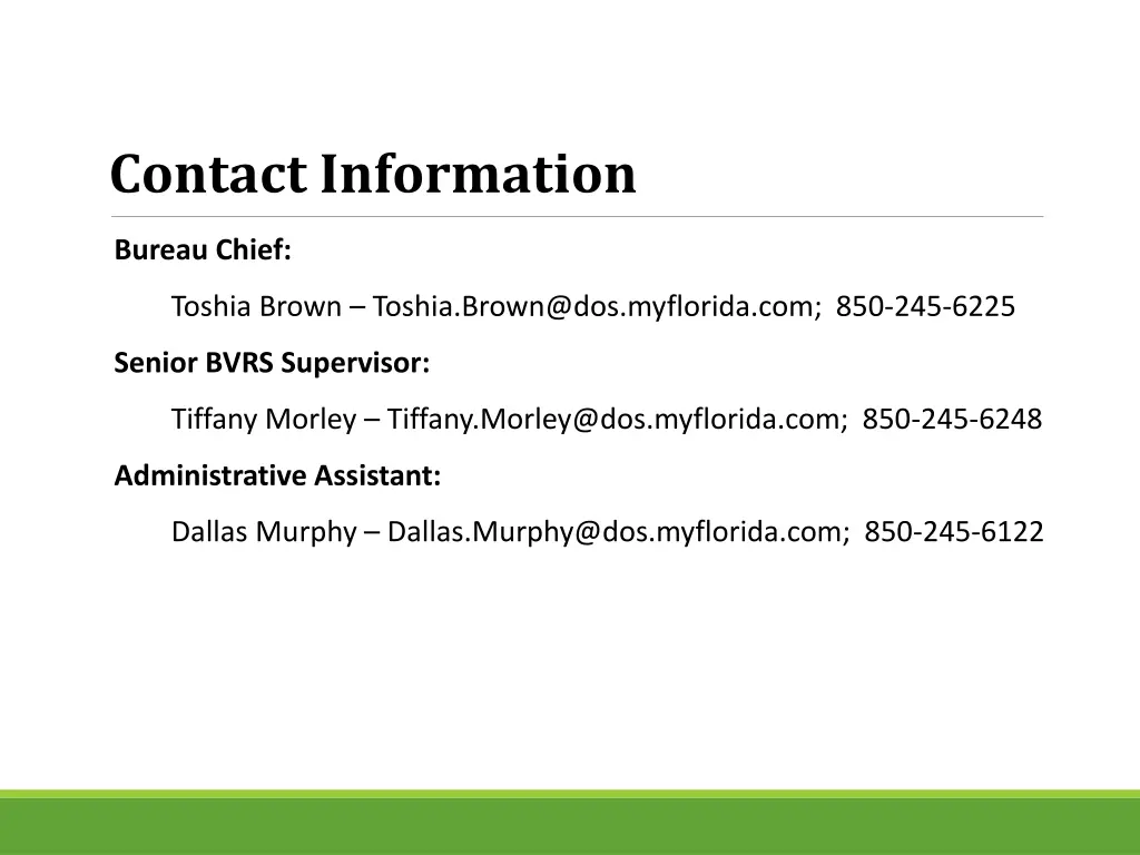 contact information