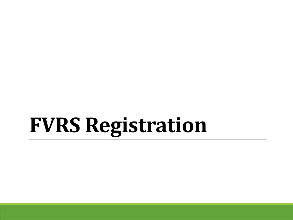 fvrs registration