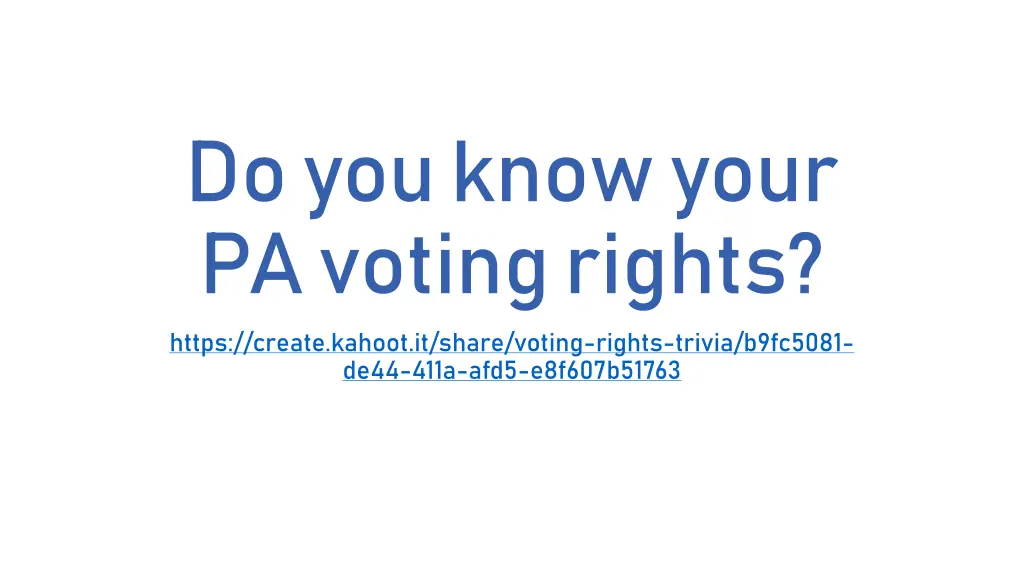 do you know your pavoting rights