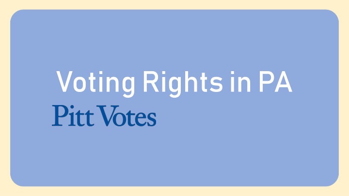 voting rights in pa