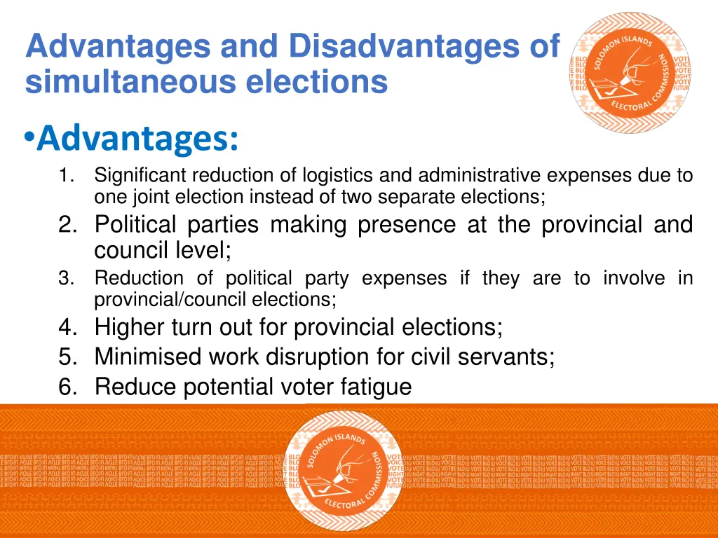 advantages and disadvantages of simultaneous