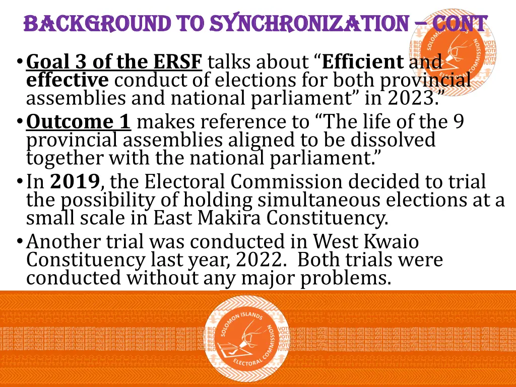 background to synchronization background