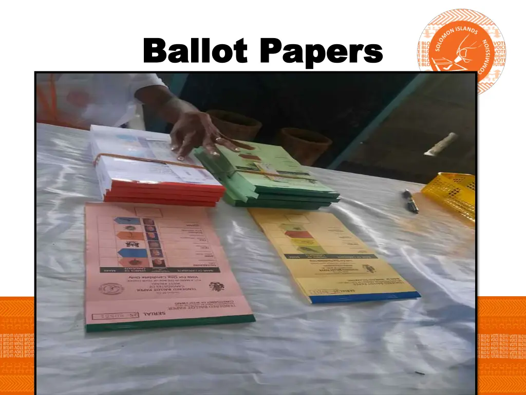 ballot papers ballot papers