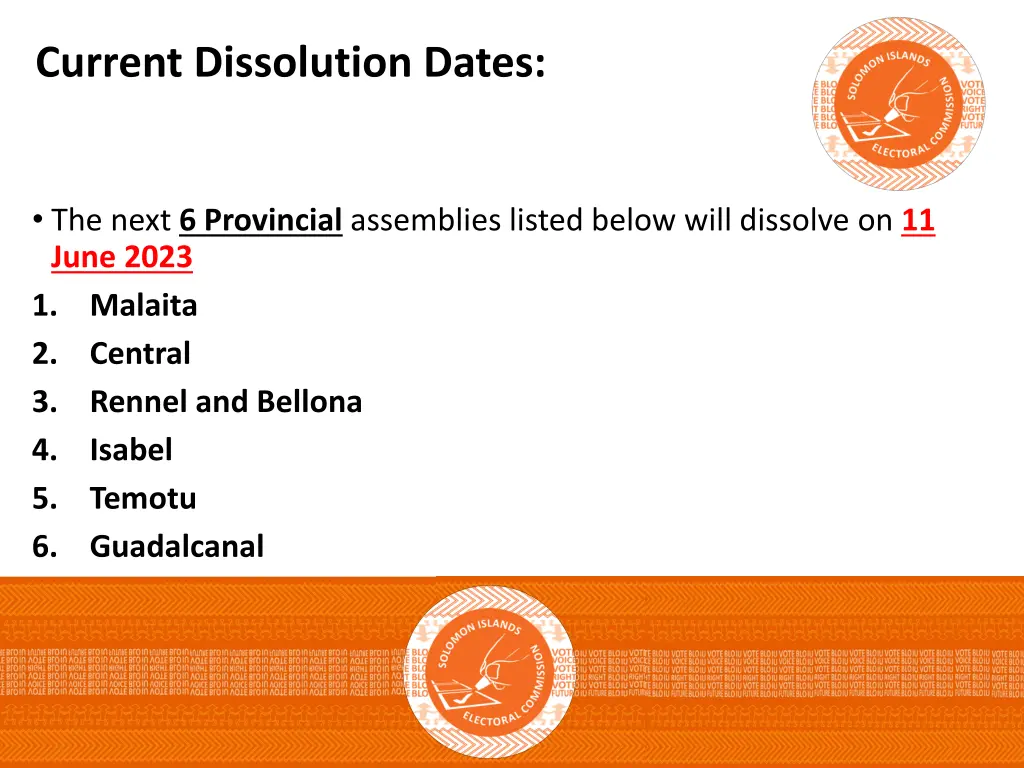 current dissolution dates 1