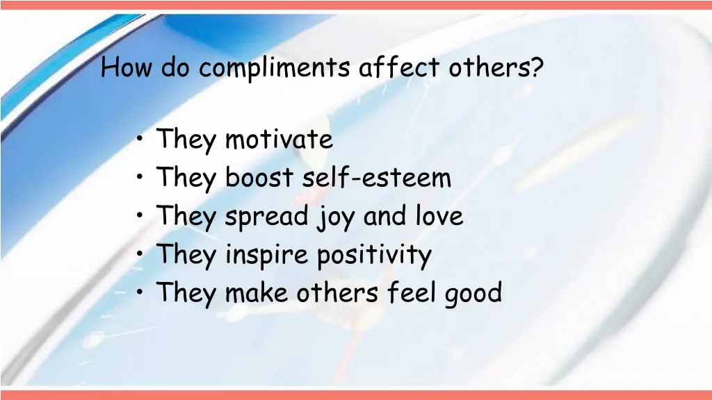 how do compliments affect others