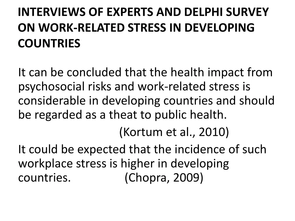 interviews of experts and delphi survey on work