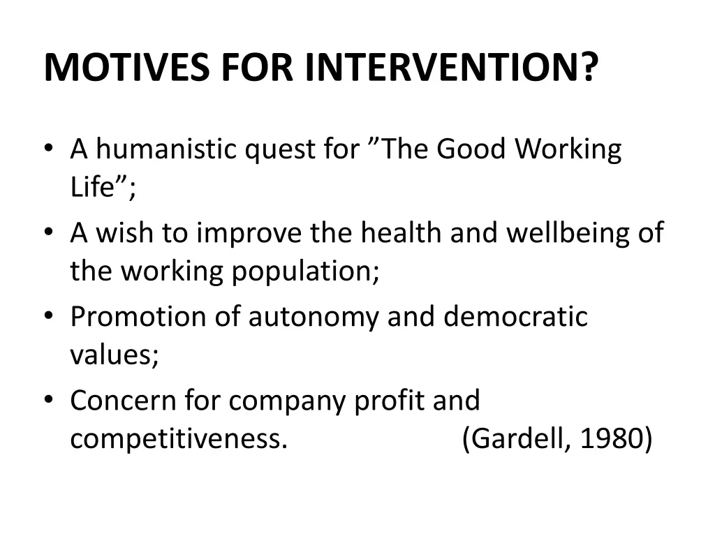 motives for intervention