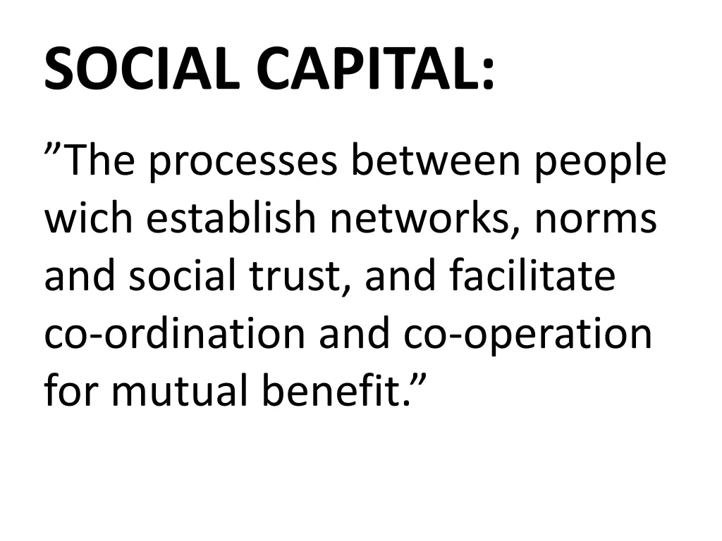 social capital