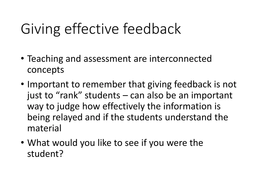 giving effective feedback