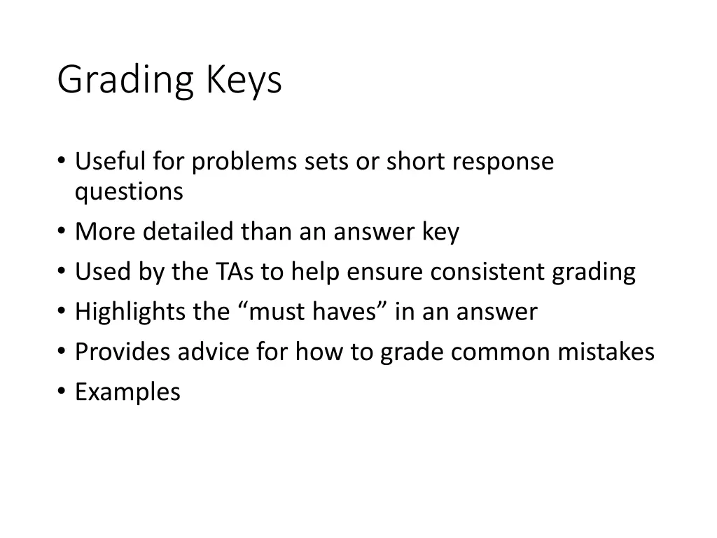 grading keys