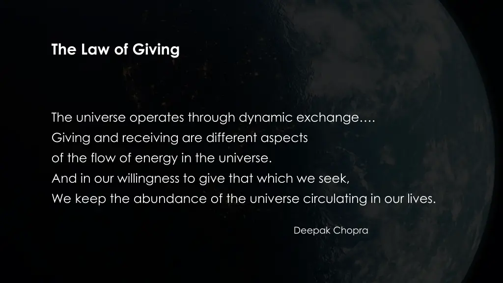 the law of giving