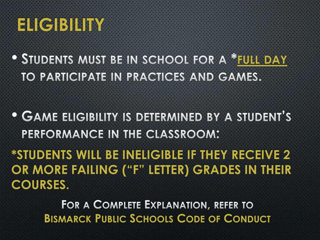 eligibility