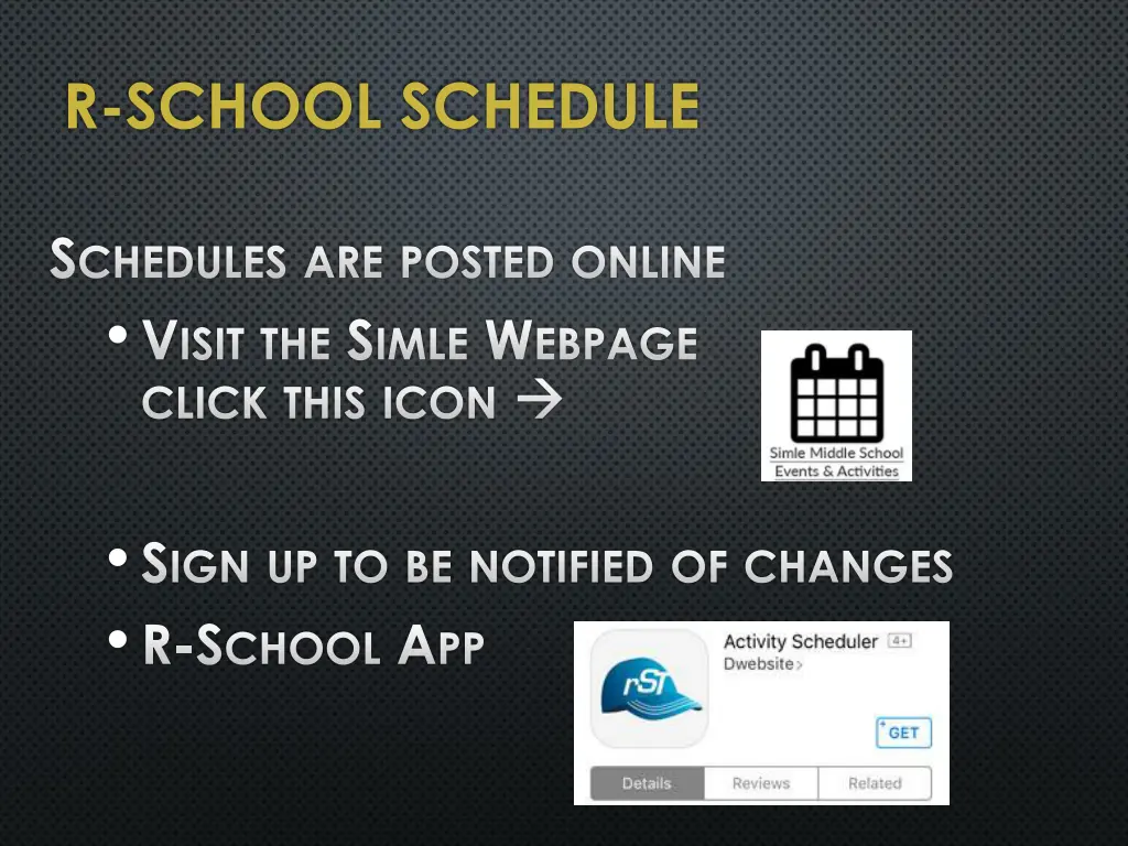 r school schedule