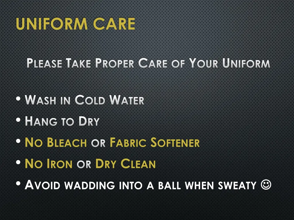 uniform care