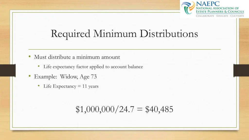 required minimum distributions