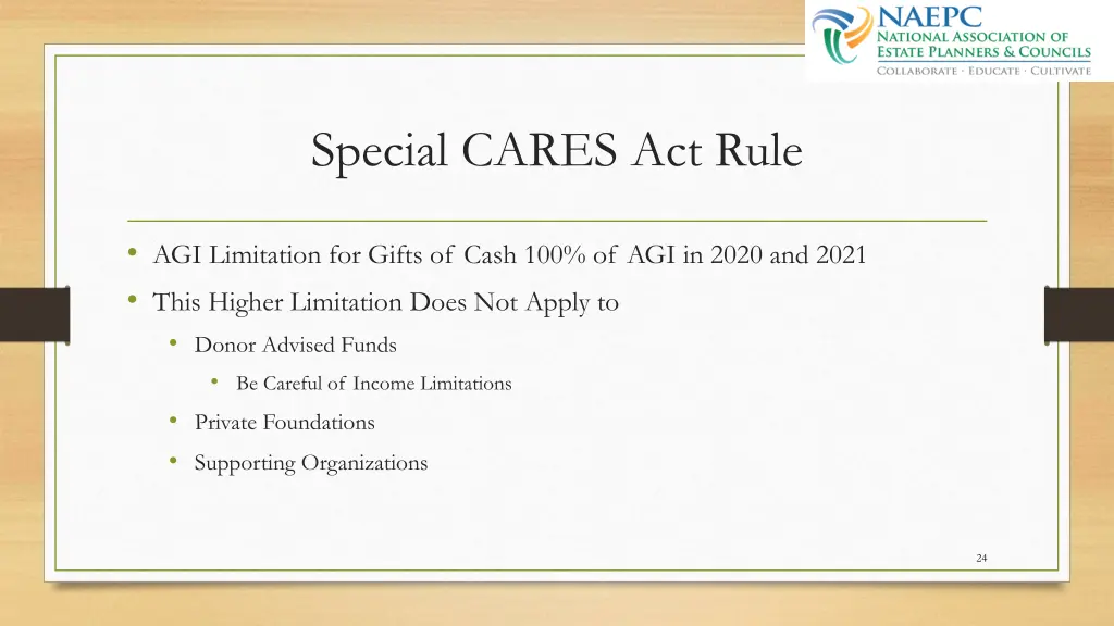 special cares act rule