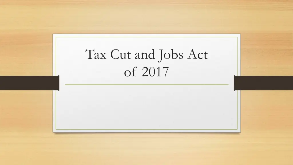 tax cut and jobs act of 2017