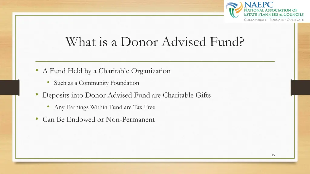 what is a donor advised fund