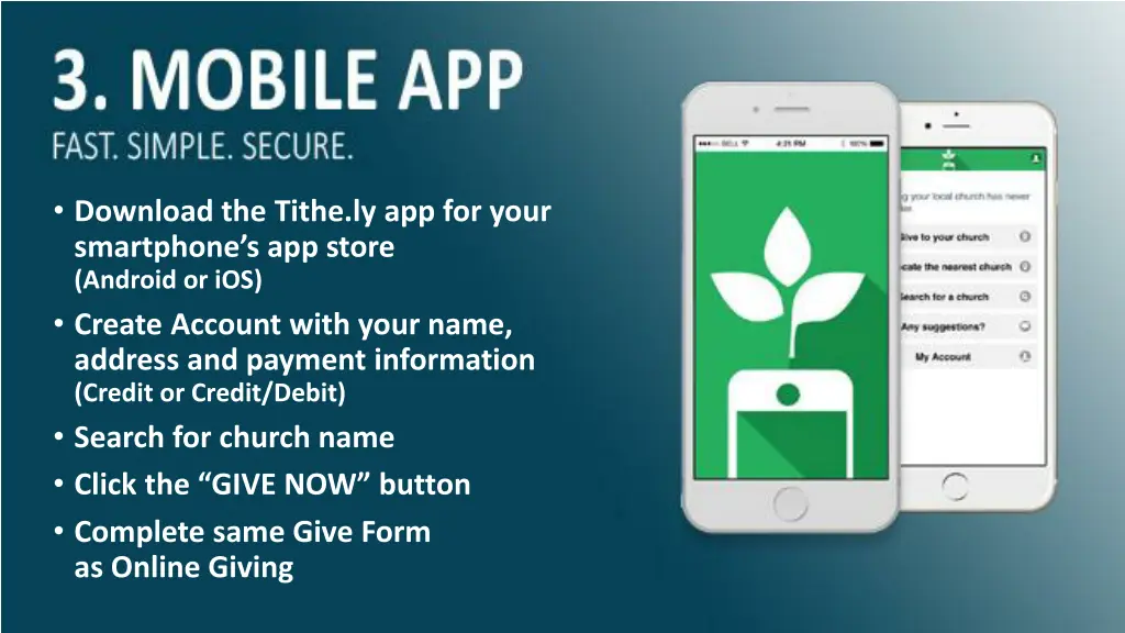 download the tithe ly app for your smartphone