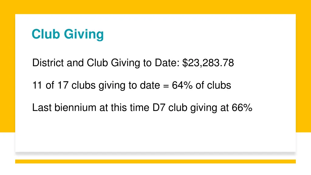 club giving