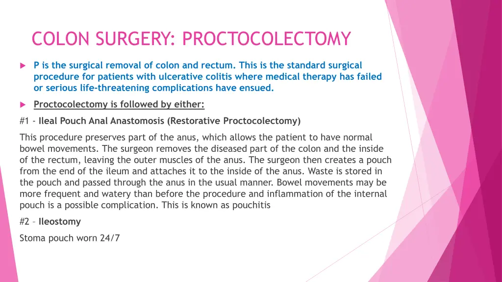 colon surgery proctocolectomy