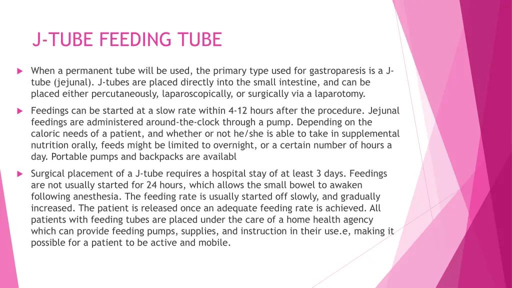 j tube feeding tube