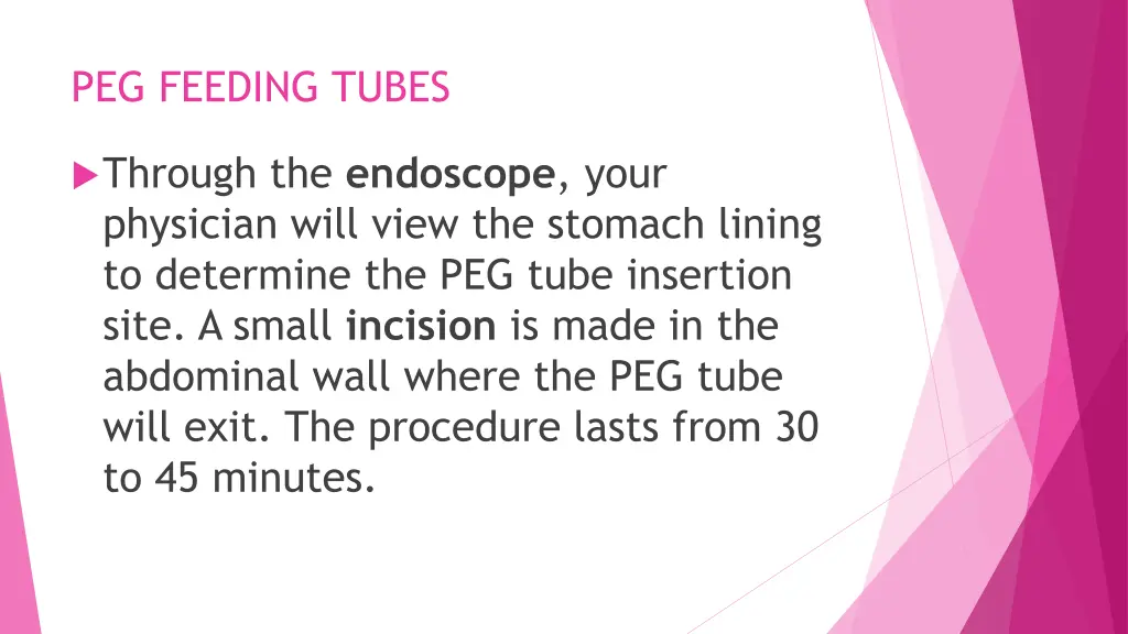 peg feeding tubes