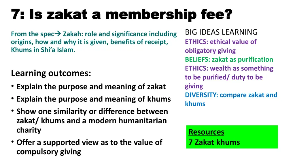 7 7 is zakat a membership fee is zakat