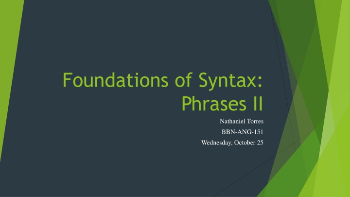 foundations of syntax