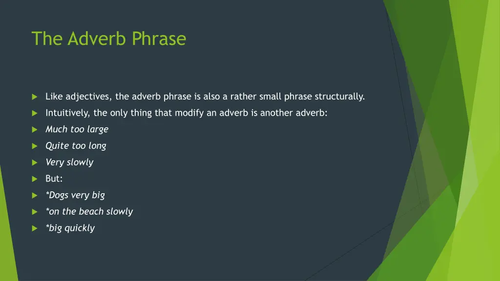 the adverb phrase