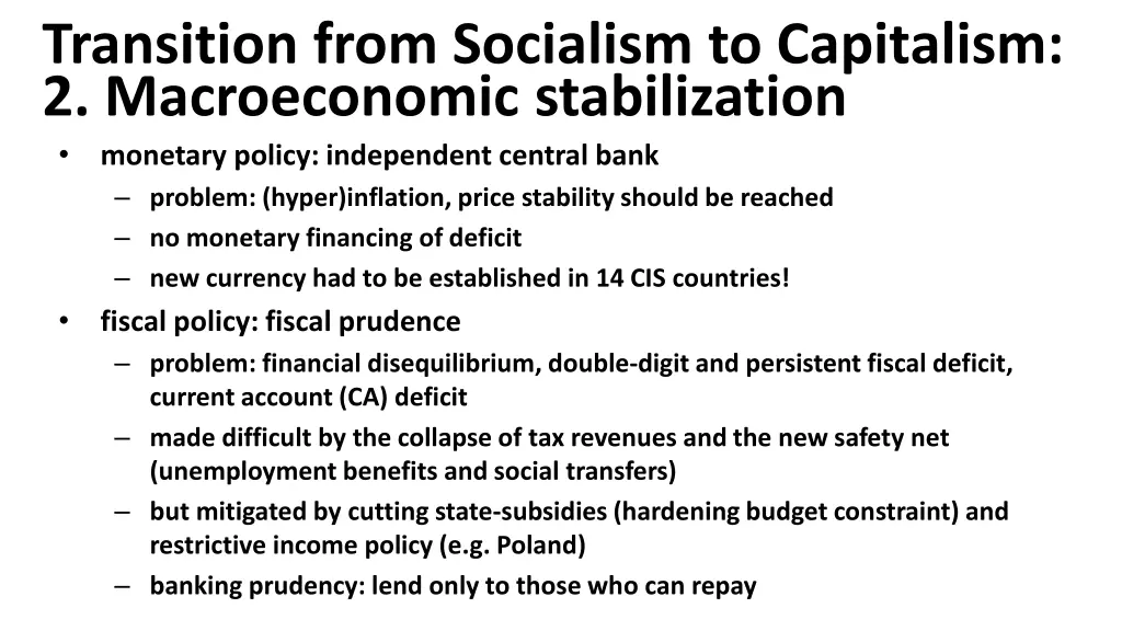 transition from socialism to capitalism 2