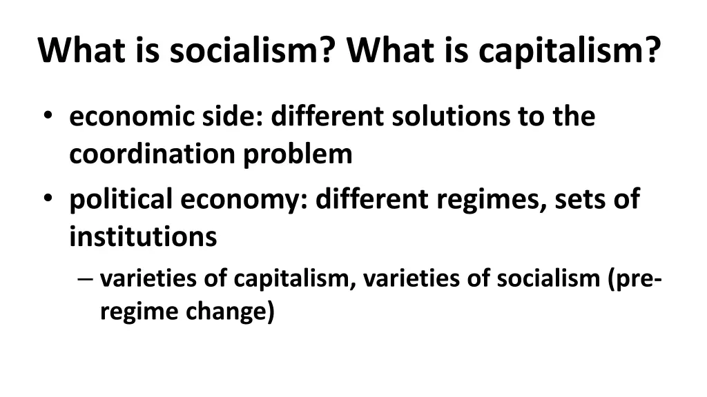 what is socialism what is capitalism